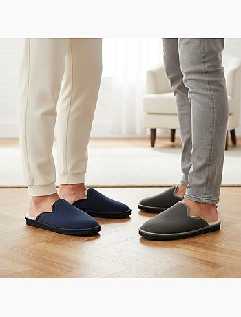 Pack de 2 pares zapatillas de casa mules hombre ozabi fabricadas en españa