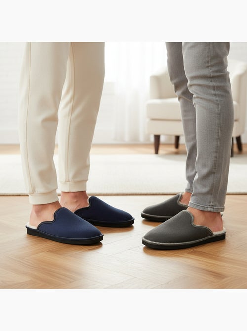 Pack de 2 pares zapatillas de casa mules hombre ozabi fabricadas en españa - Kiabi Pack de 2 pares zapatillas de casa mules hombre ozabi fabricadas en españa - Kiabi