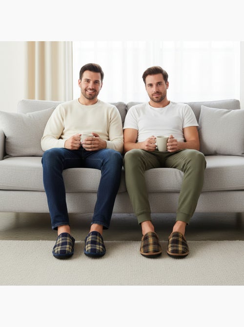 Pack de 2 pares zapatillas de casa mules hombre ozabi fabricadas en españa - Kiabi