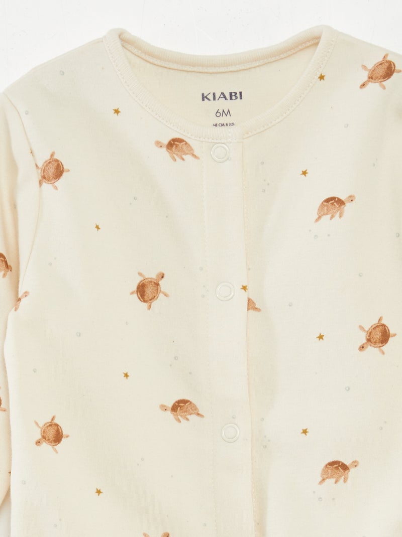 Pack de 2 peleles con pies MARRON - Kiabi