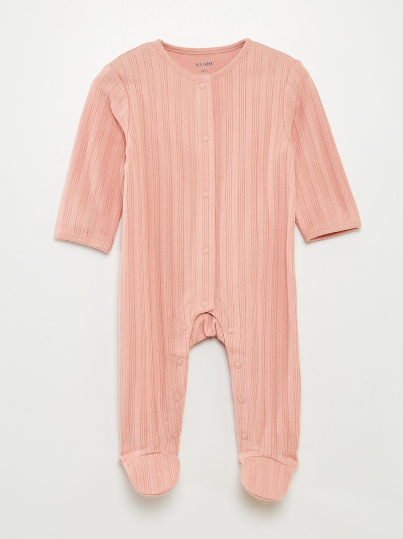 Pack de 2 peleles con pies ROSA - Kiabi