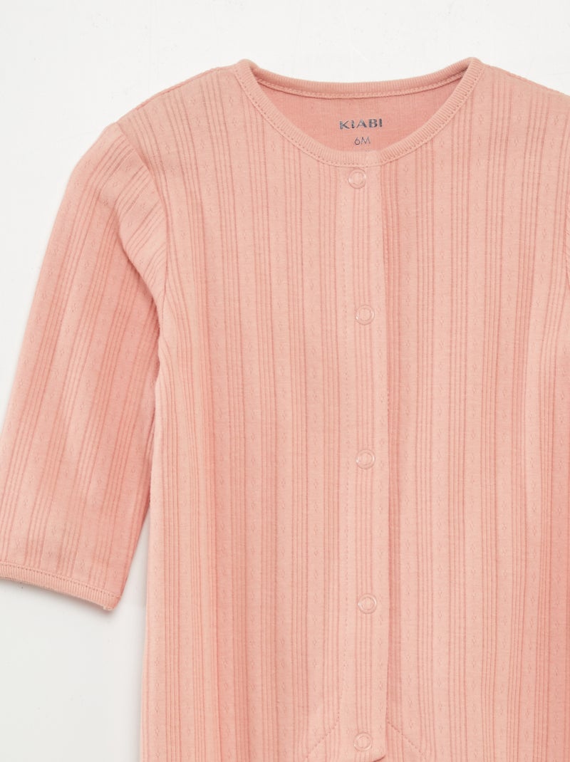 Pack de 2 peleles con pies ROSA - Kiabi