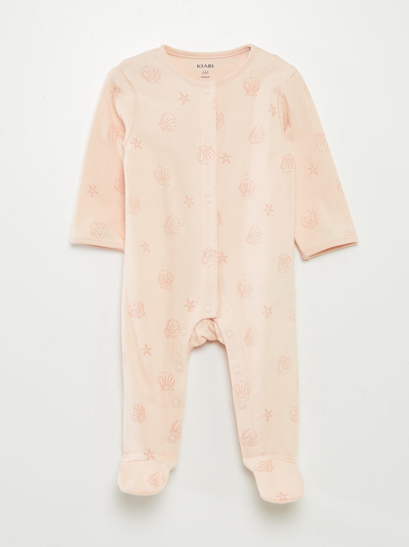 Pack de 2 peleles con pies ROSA - Kiabi