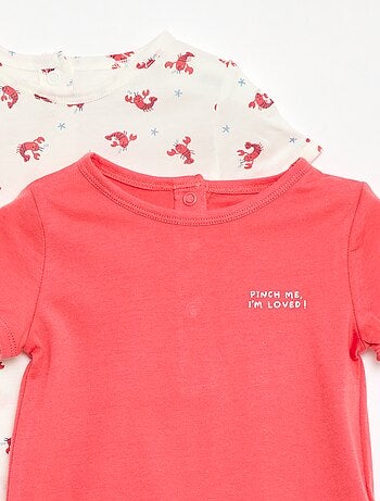 Pack de 2 peleles cortos de punto