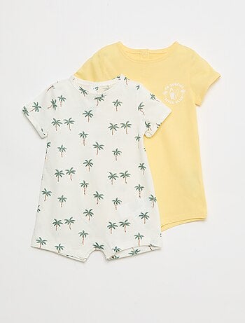 Pack de 2 peleles cortos de punto