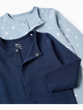 Pack de 2 peleles de algodón acanalados/estampados