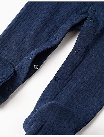 Pack de 2 peleles de algodón acanalados/estampados