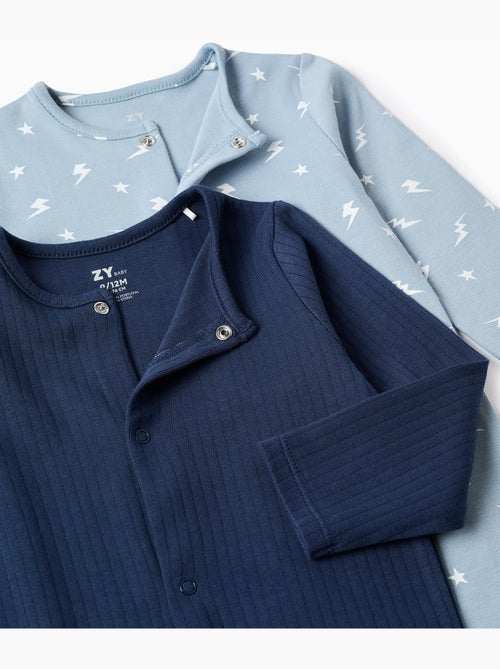 Pack de 2 peleles de algodón acanalados/estampados - Kiabi