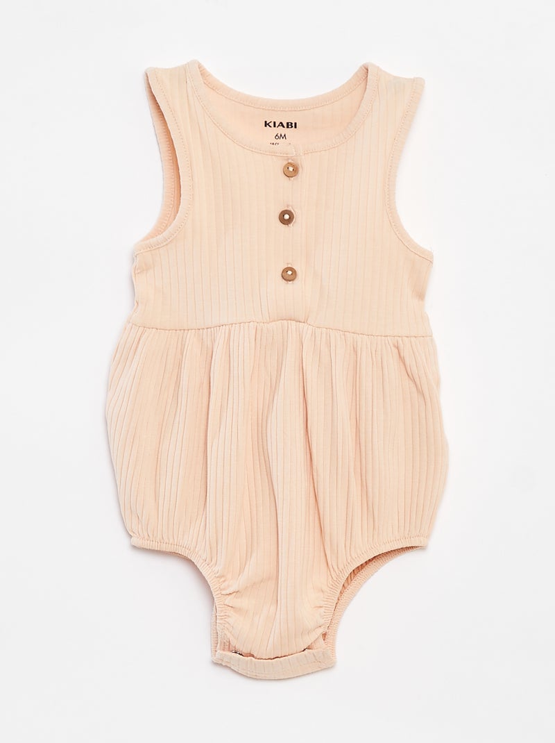 Pack de 2 peleles de canalé BEIGE - Kiabi