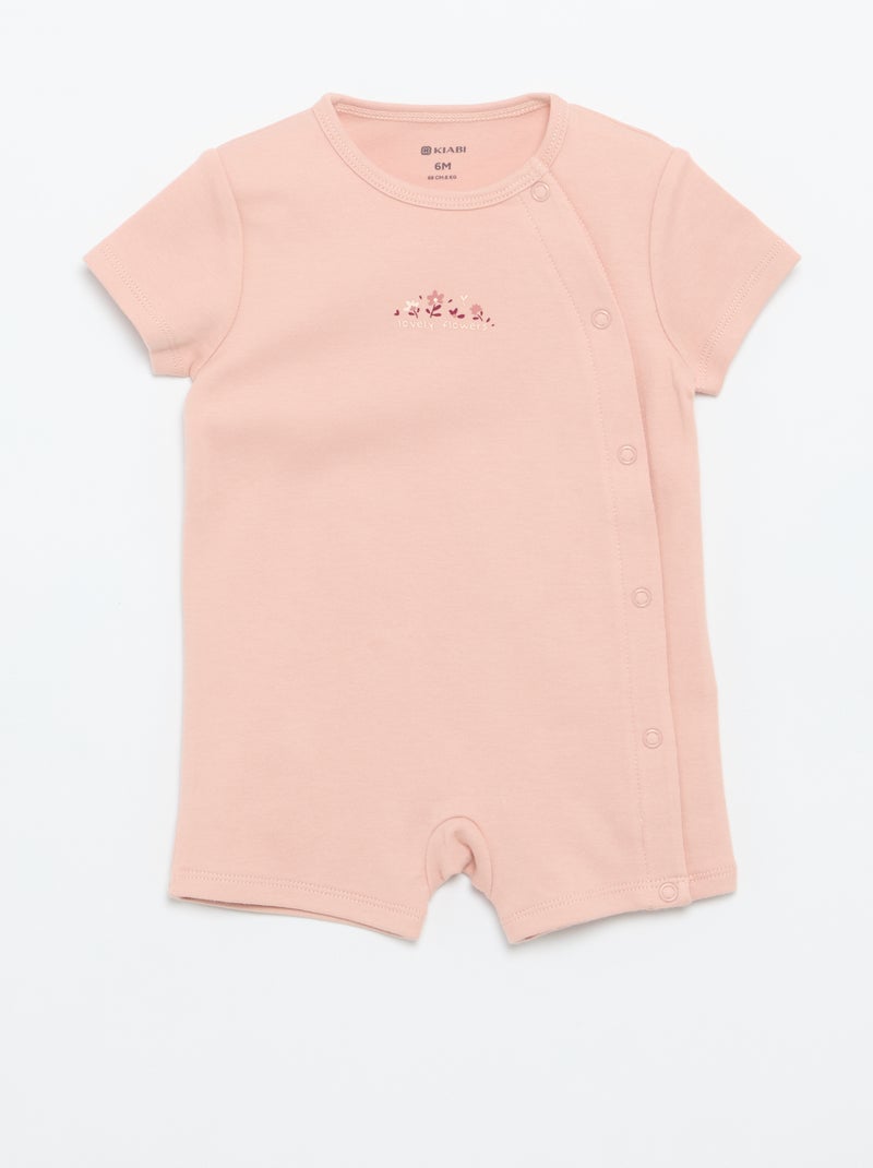 Pack de 2 peleles de jersey de manga corta Rosa - Kiabi