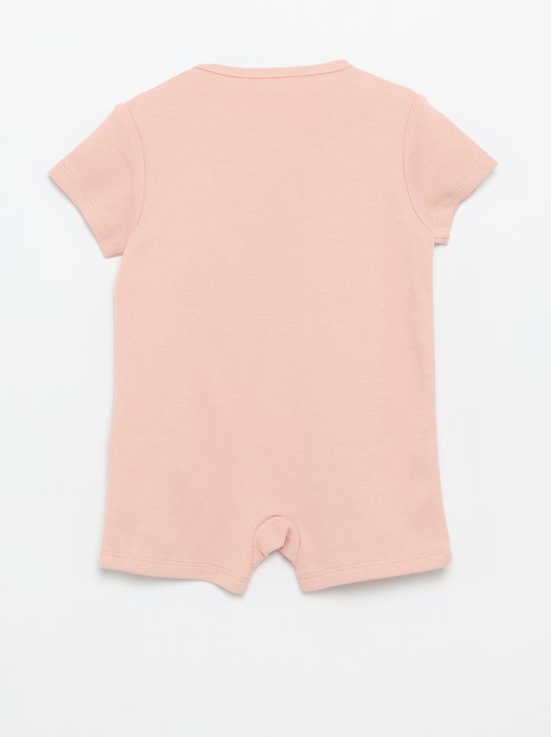 Pack de 2 peleles de jersey de manga corta Rosa - Kiabi