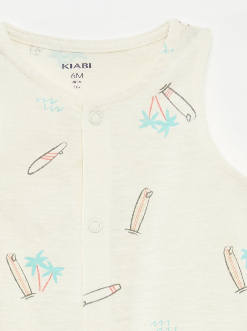 Pack de 2 peleles ligeros sin mangas BLANCO - Kiabi