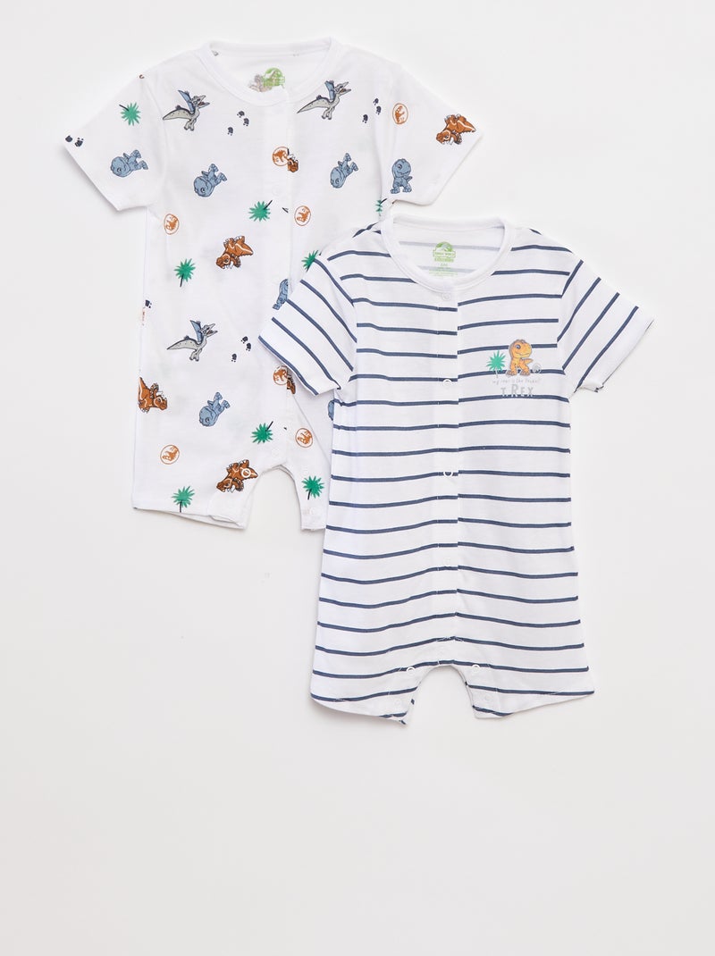 Pack de 2 peleles pijama BLANCO - Kiabi