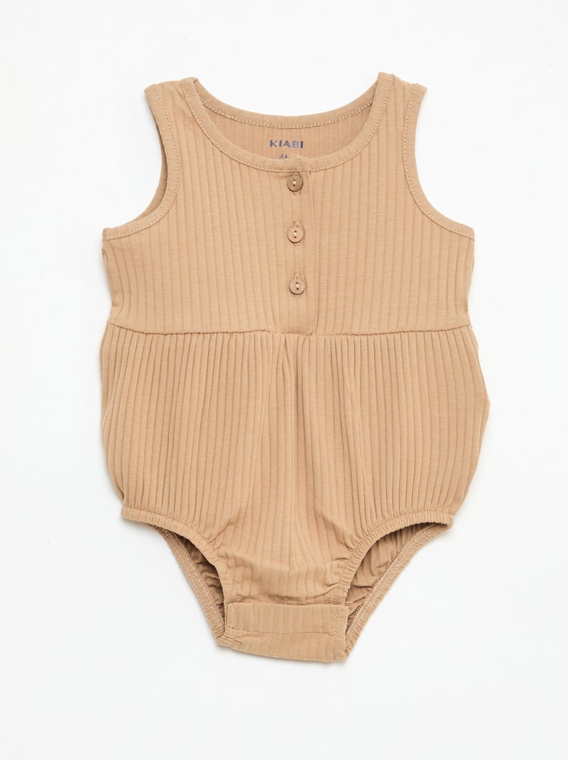 Pack de 2 peleles sin mangas Beige - Kiabi