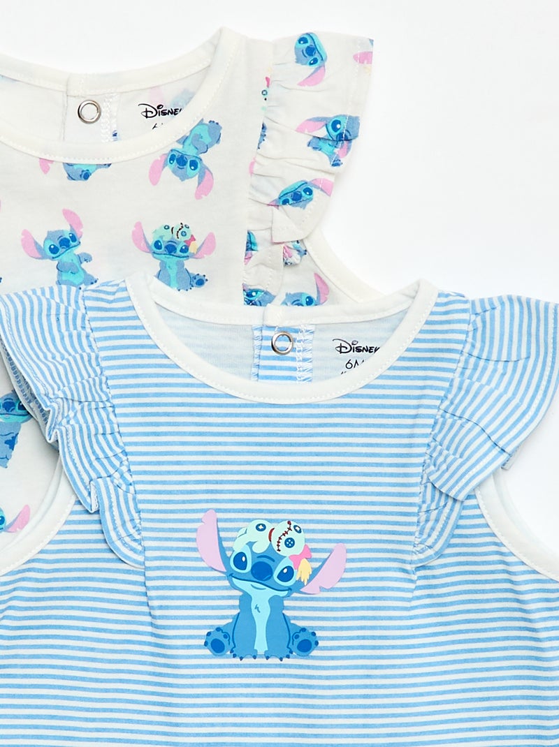 Pack de 2 peleles 'Stitch' 'Disney' sin mangas Azul - Kiabi