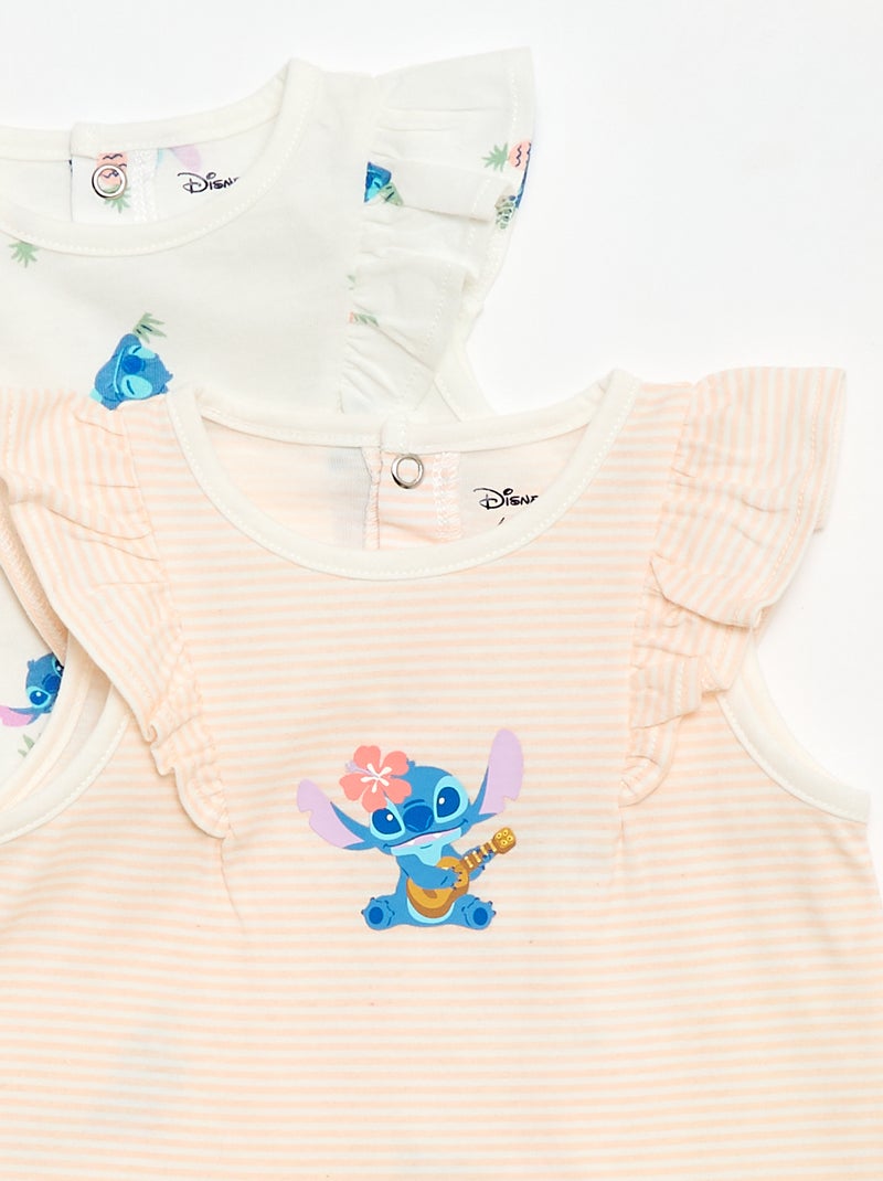 Pack de 2 peleles 'Stitch' 'Disney' sin mangas Blanco - Kiabi