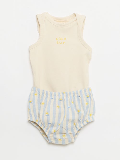 Pack de 2 piezas - body + Pantalón corto - Kiabi