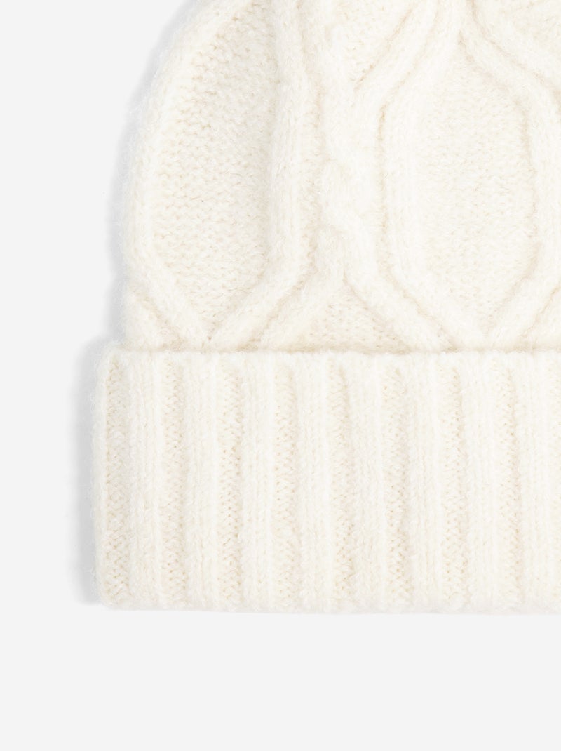 Pack de 2 piezas - Gorro con pompón + cuello tubular Beige - Kiabi