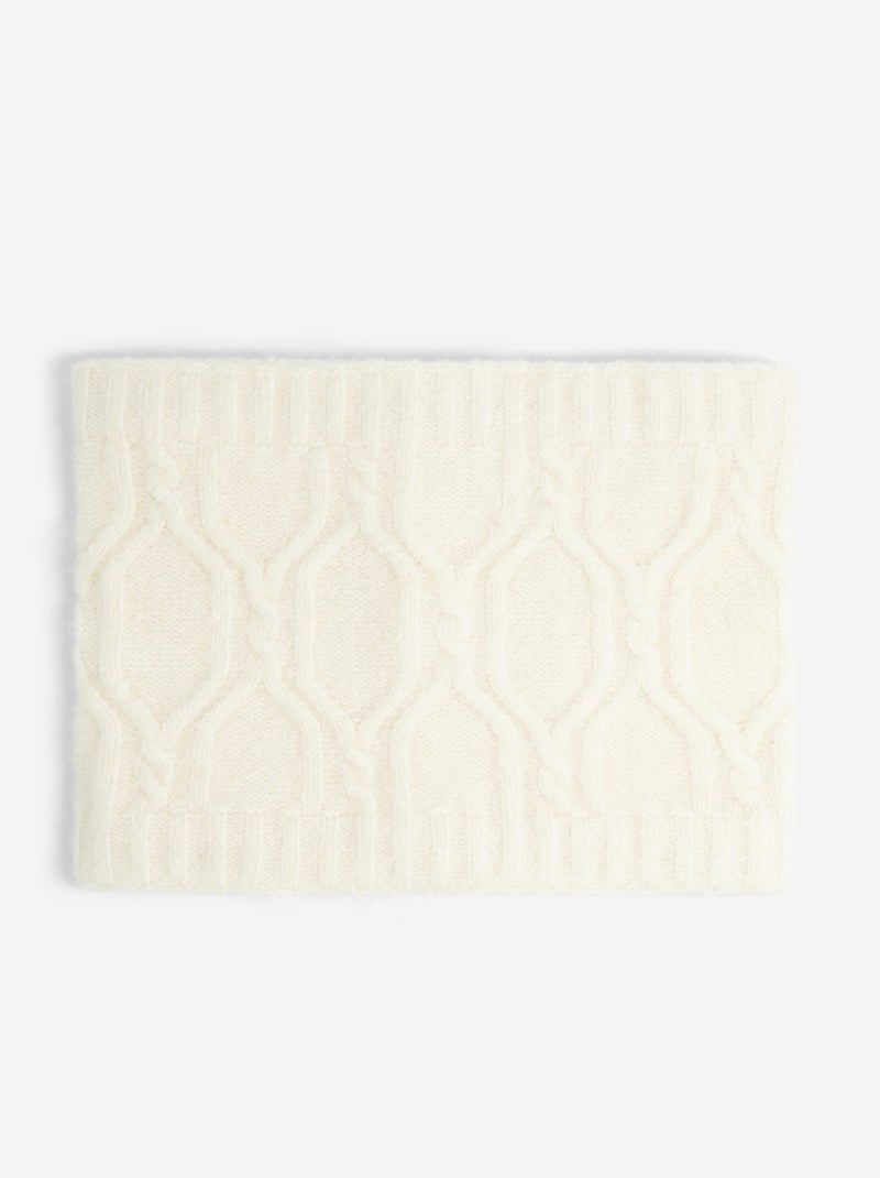 Pack de 2 piezas - Gorro con pompón + cuello tubular Beige - Kiabi