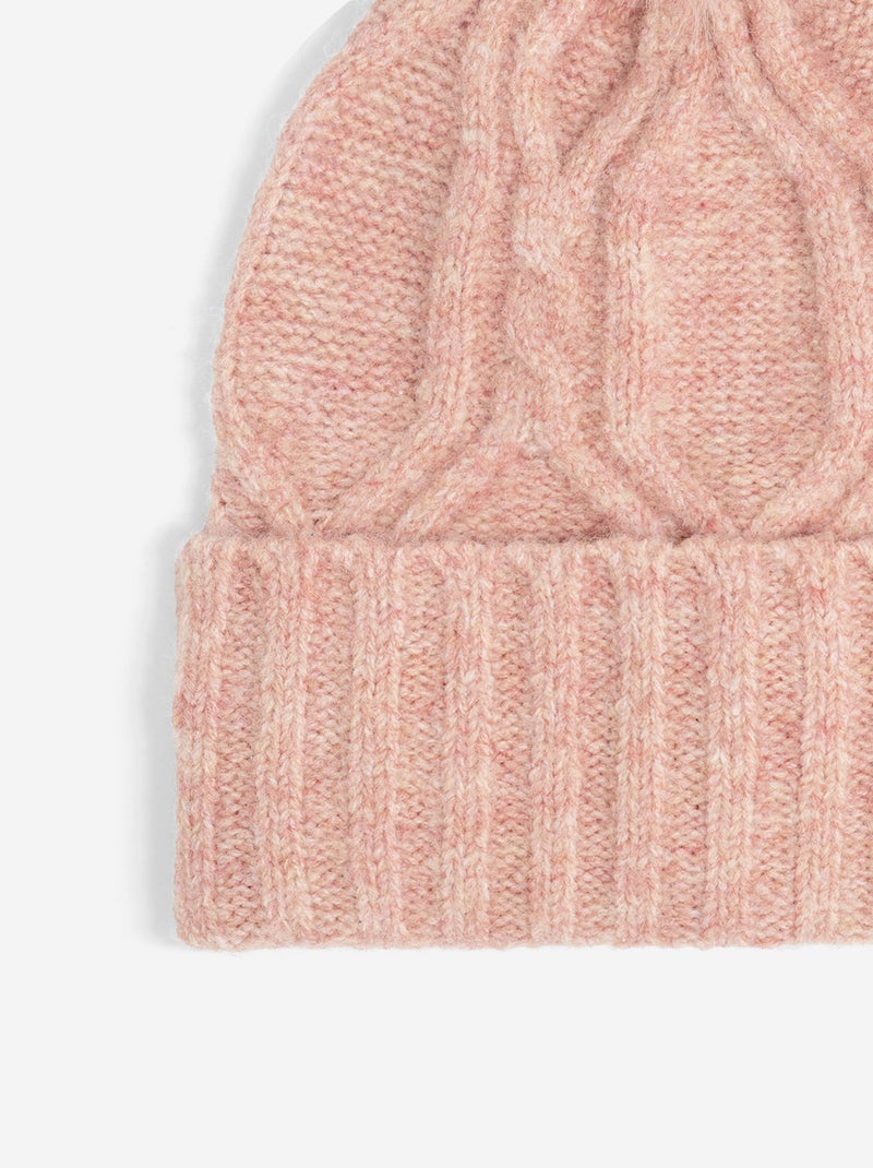 Pack de 2 piezas - Gorro con pompón + cuello tubular Rosa - Kiabi