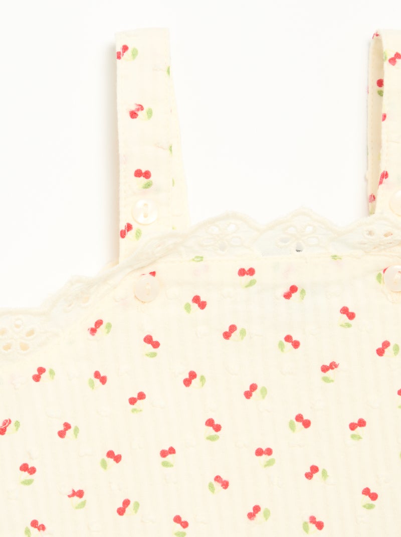 Pack de 2 piezas - pelele + sombrero Beige - Kiabi