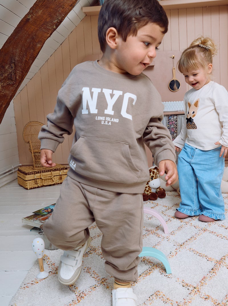 Pack de 2 piezas - sudadera + chándal Beige - Kiabi