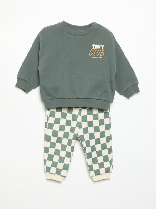 Pack de 2 piezas - Sudadera + pantalón de chándal - Kiabi