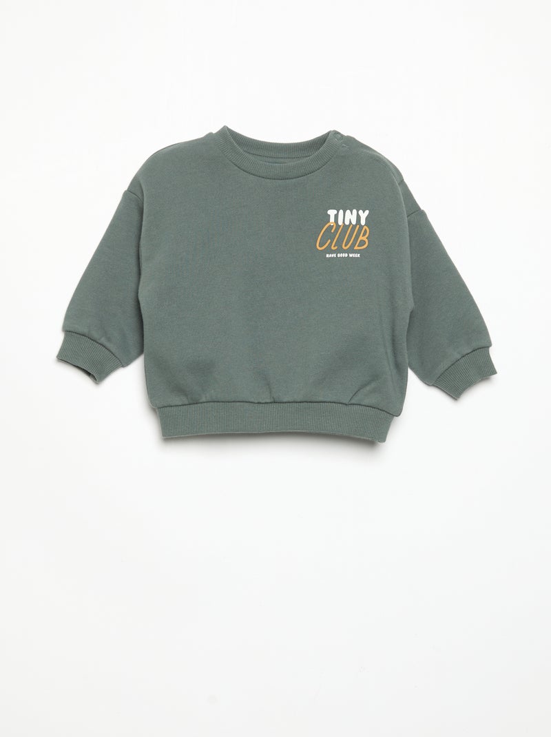 Pack de 2 piezas - Sudadera + pantalón de chándal Verde - Kiabi