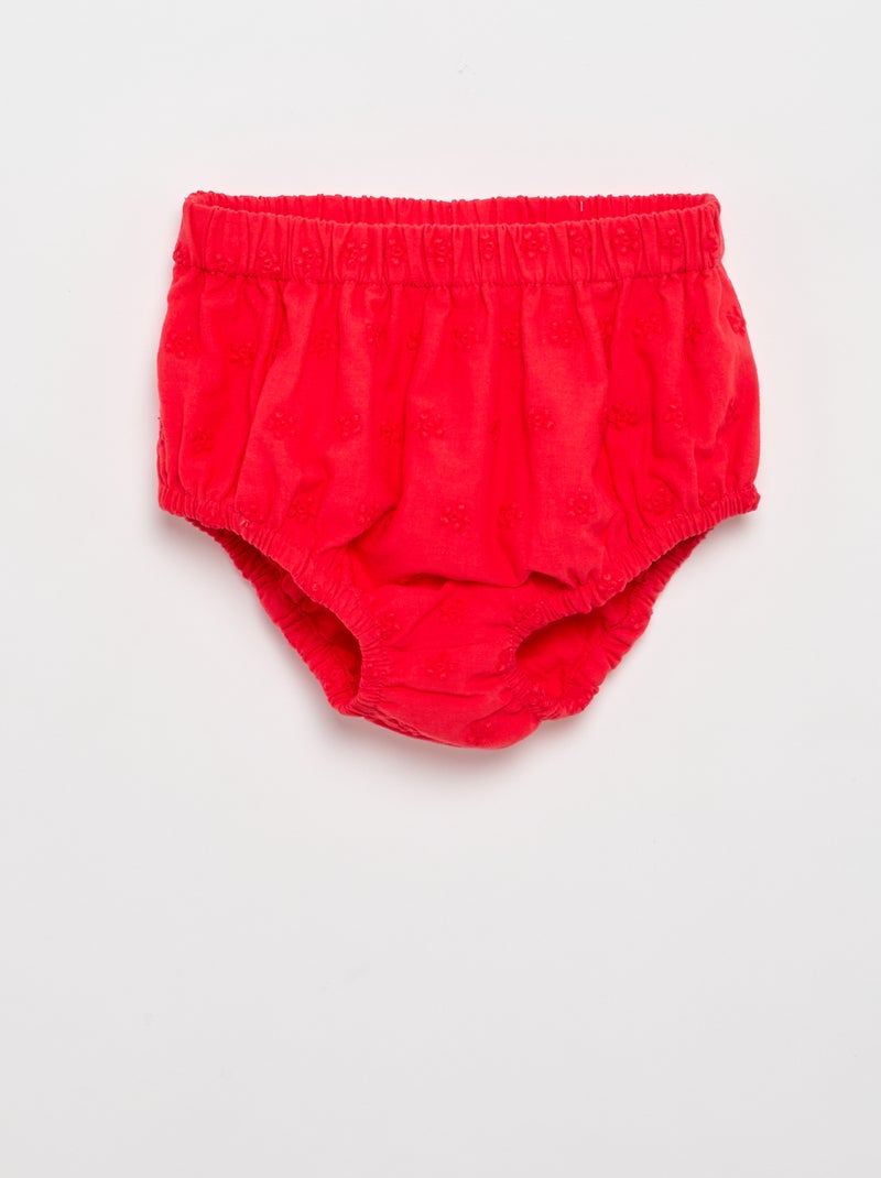 Pack de 2 piezas - vestido sin mangas + braguita Rojo - Kiabi