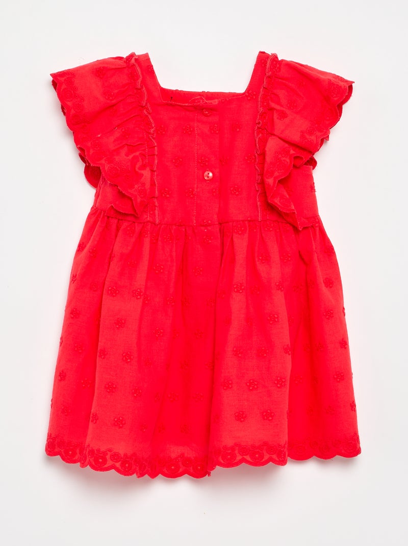 Pack de 2 piezas - vestido sin mangas + braguita Rojo - Kiabi