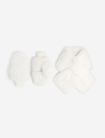 Pack de 2 piezas: bufanda + manoplas