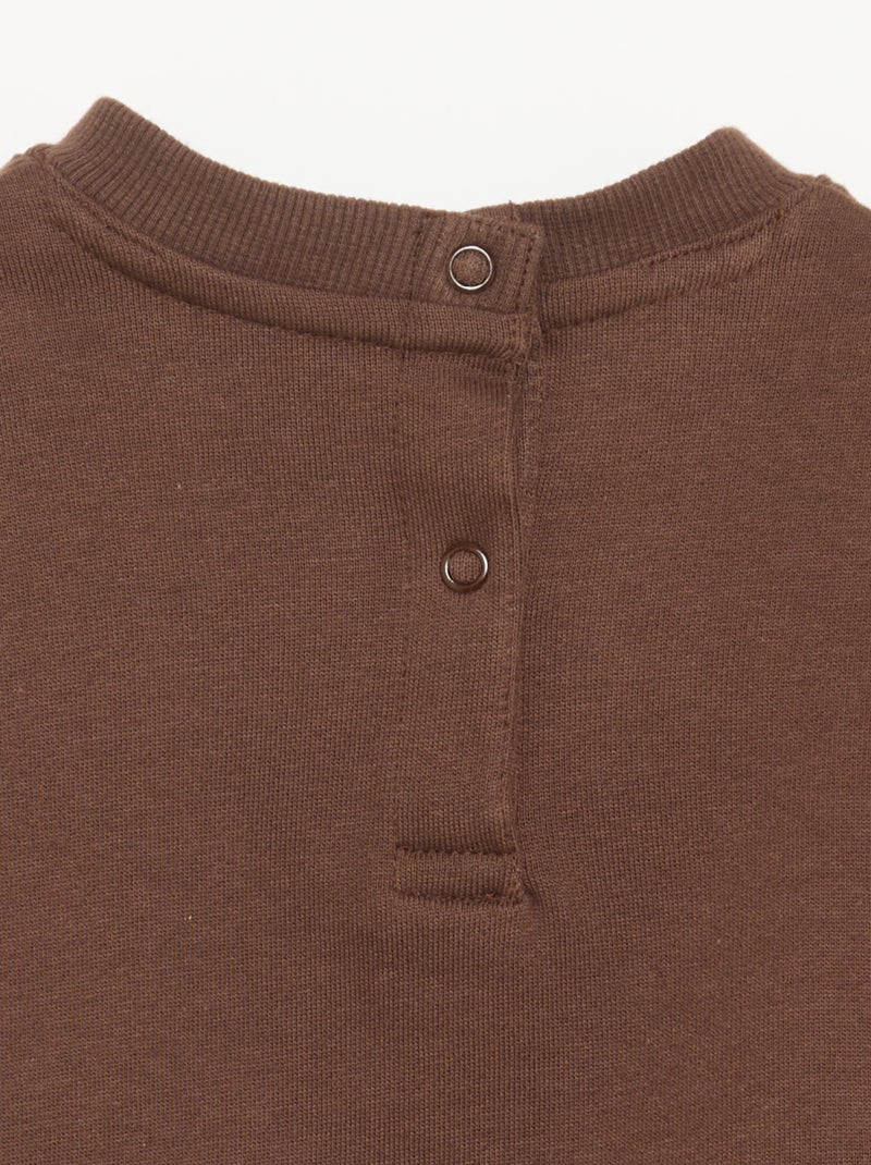 Pack de 2 piezas de polar - sudadera + pantalón de chándal Marron - Kiabi