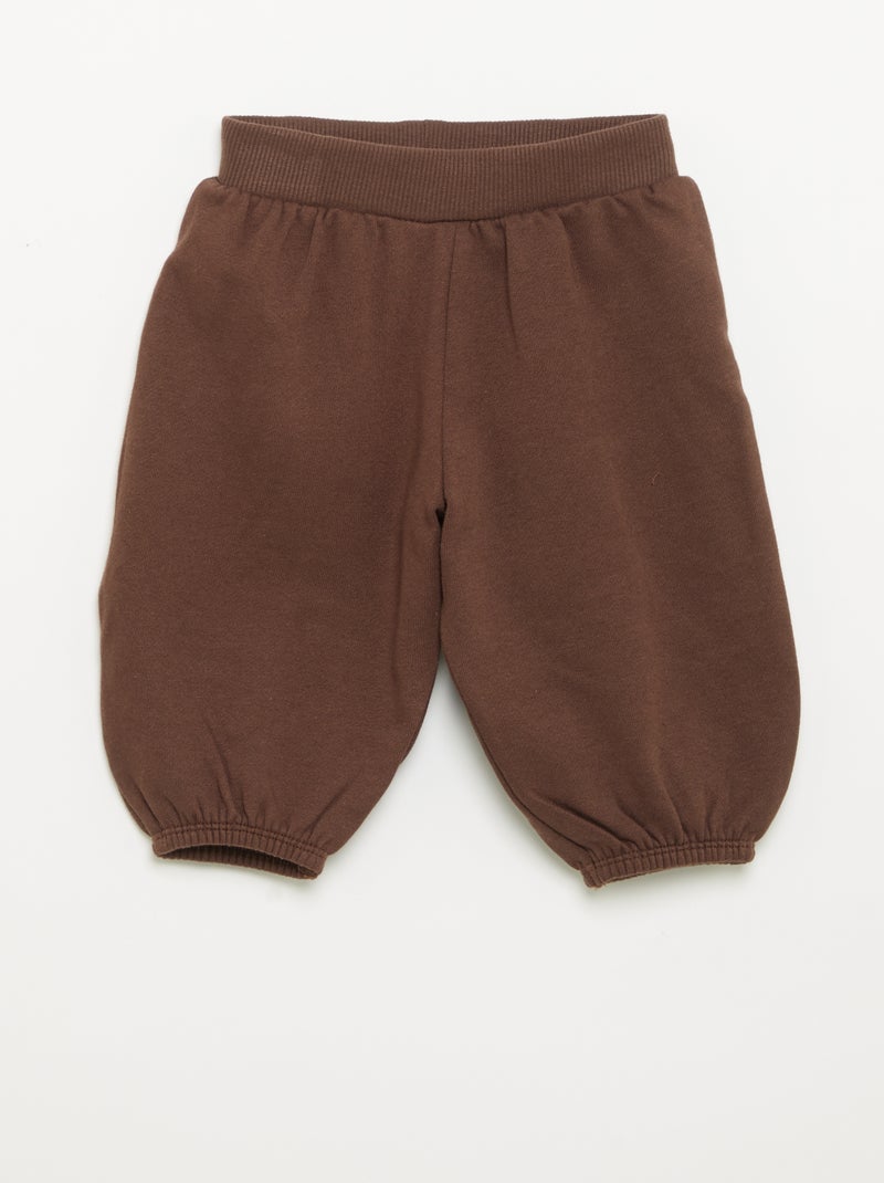Pack de 2 piezas de polar - sudadera + pantalón de chándal Marron - Kiabi