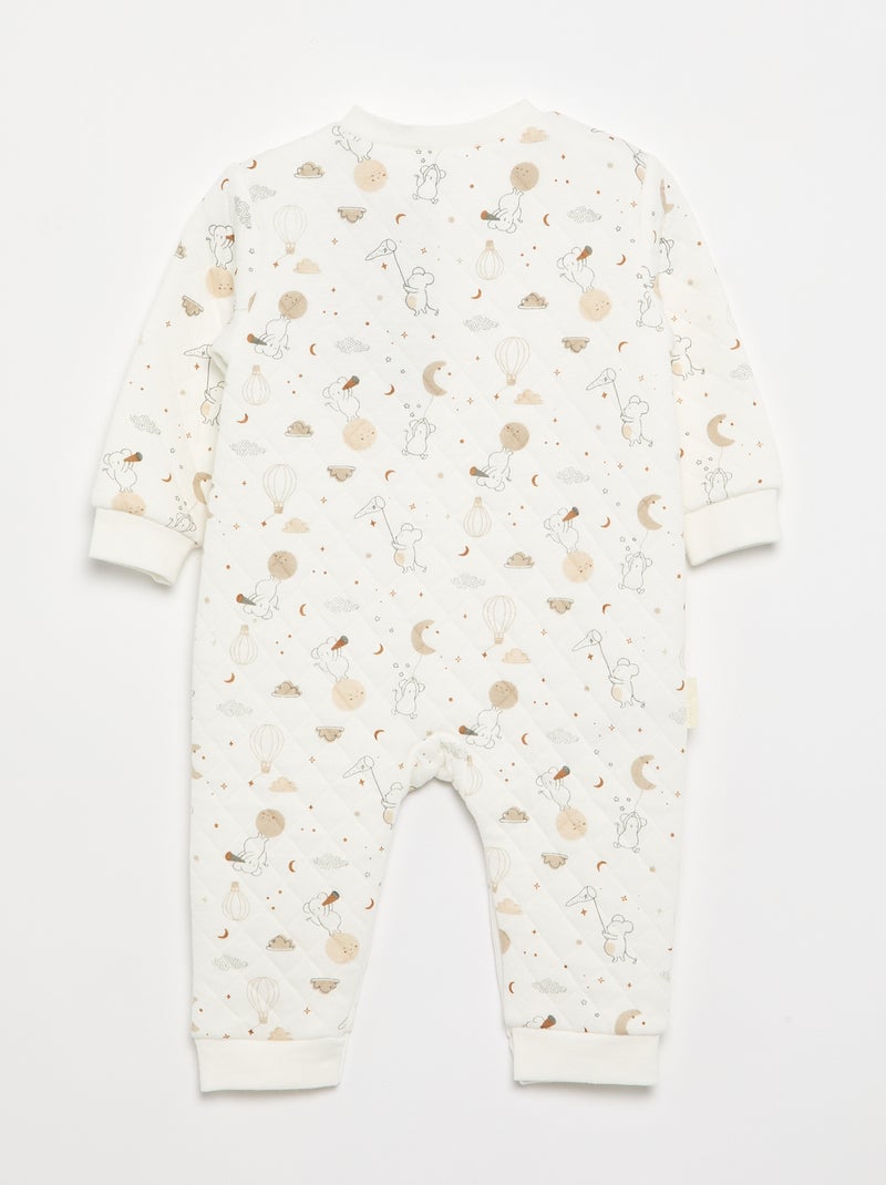 Pack de 2 piezas 'Petit Béguin' - Mono + patucos Blanco - Kiabi