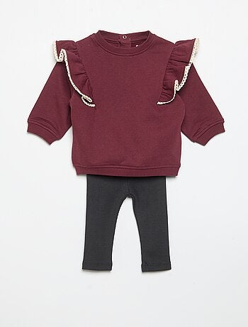 Pack de 2 piezas: sudadera + legging