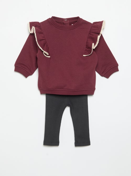 Pack de 2 piezas: sudadera + legging - Kiabi