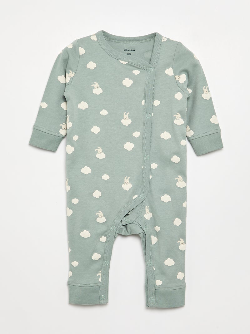 Pack de 2 pijamas - colección de fácil colocación Verde - Kiabi