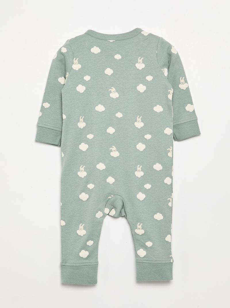 Pack de 2 pijamas - colección de fácil colocación Verde - Kiabi