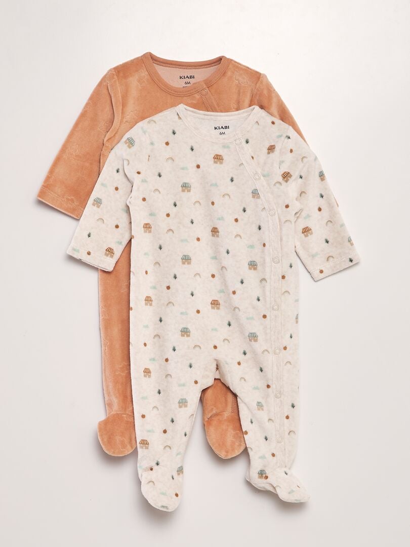 Pack de 2 pijamas BEIGE - Kiabi