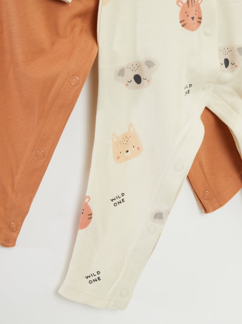 Pack de 2 pijamas con cierre - So Easy BEIGE - Kiabi
