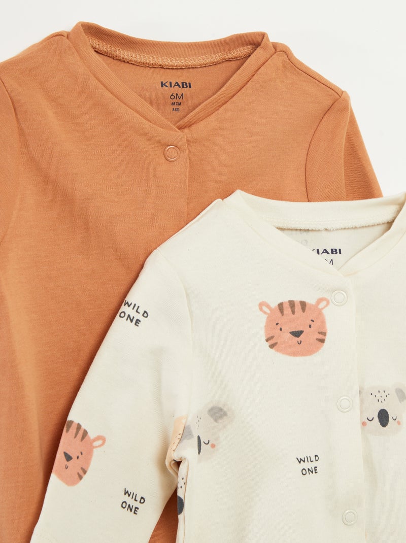 Pack de 2 pijamas con cierre - So Easy BEIGE - Kiabi