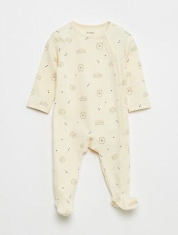 Pack de 2 pijamas con pies y cierre de automáticos