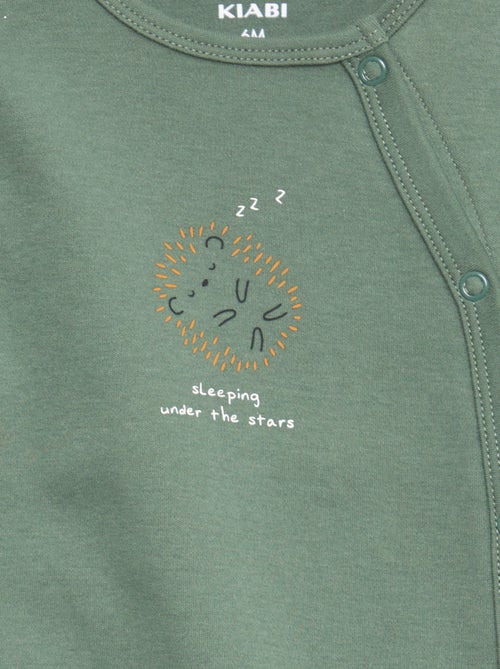 Pack de 2 pijamas con pies y cierre de automáticos - Kiabi