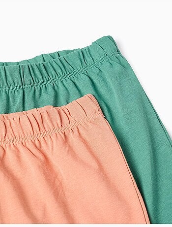 Pack de 2 pijamas cortos de algodón con estampado de cocodrilos