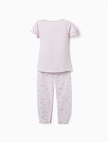 Pack de 2 pijamas cortos de algodón con estampados florales