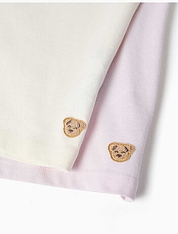 Pack de 2 pijamas cortos de algodón con estampados florales
