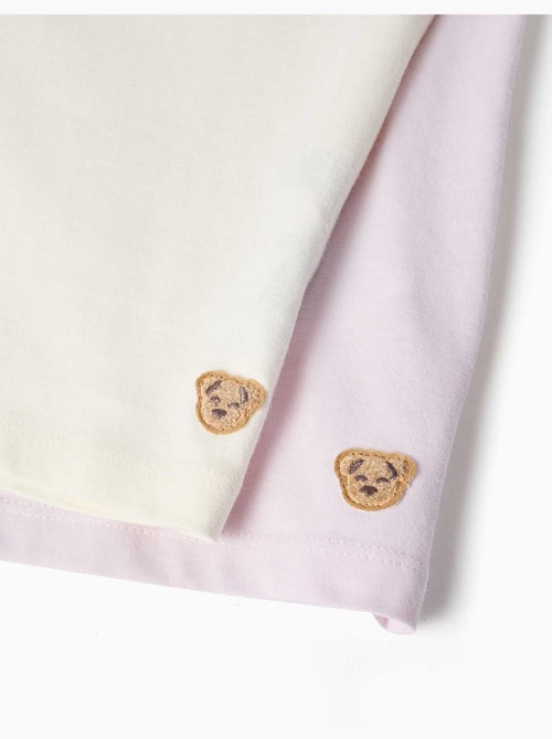 Pack de 2 pijamas cortos de algodón con estampados florales - Kiabi Pack de 2 pijamas cortos de algodón con estampados florales - Kiabi