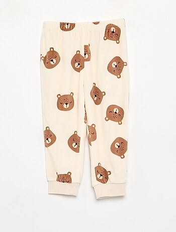 Pack de 2 pijamas de 2 piezas de forro polar estampado