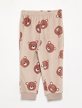 Pack de 2 pijamas de 2 piezas de forro polar estampado