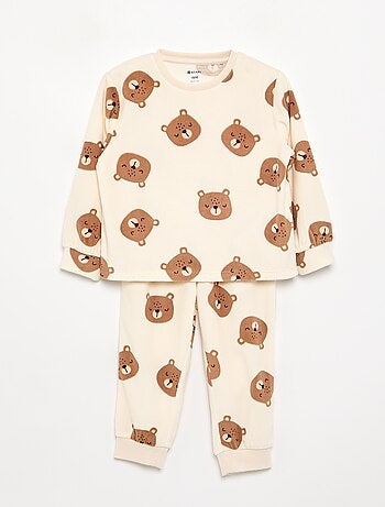 Pack de 2 pijamas de 2 piezas de forro polar estampado